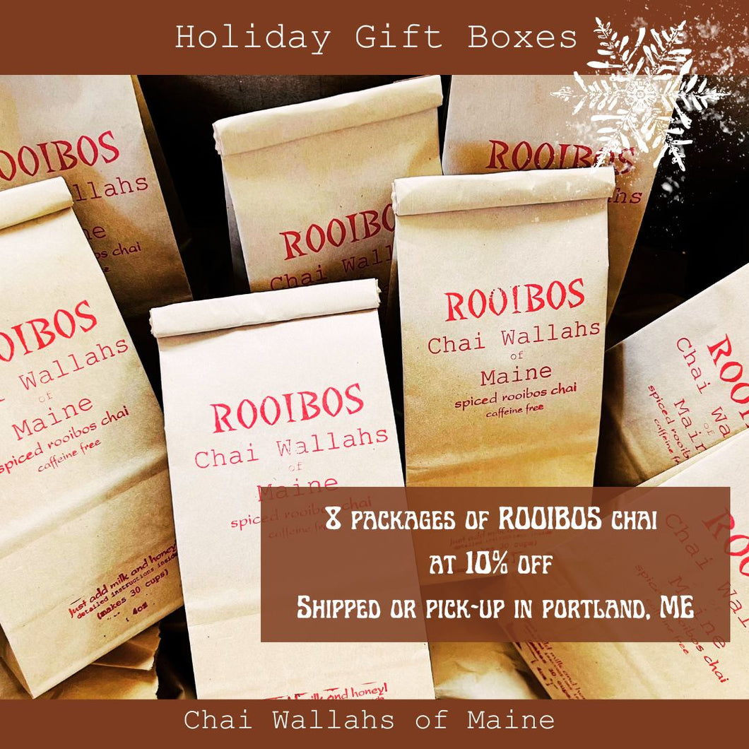 Holiday Boxes - 8 4-ounce Packages of Rooibos Chai at a 10% Discount